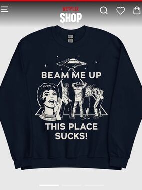 Netflix 'Beam Me Up' Graphic Sweatshirt - Stranger Things